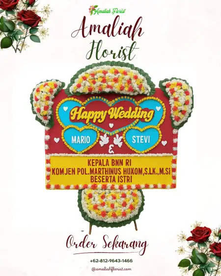 Papan Bunga Pernikahan Sekanak Raya
